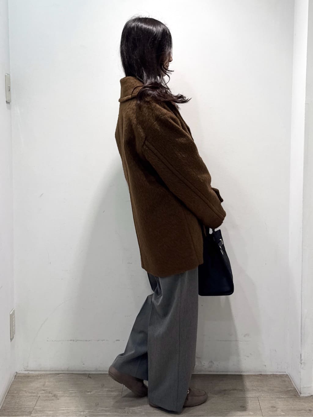 yuicciさんの「OPAQUE.CLIP｜【es】《Mapel／マペル》シャギーミドルコート」を使ったコーディネート