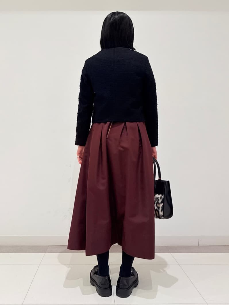MIYAKAWAさんの「DRESSTERIOR｜◆フェイクファーコンビリサイクルレザートートバッグ」を使ったコーディネート