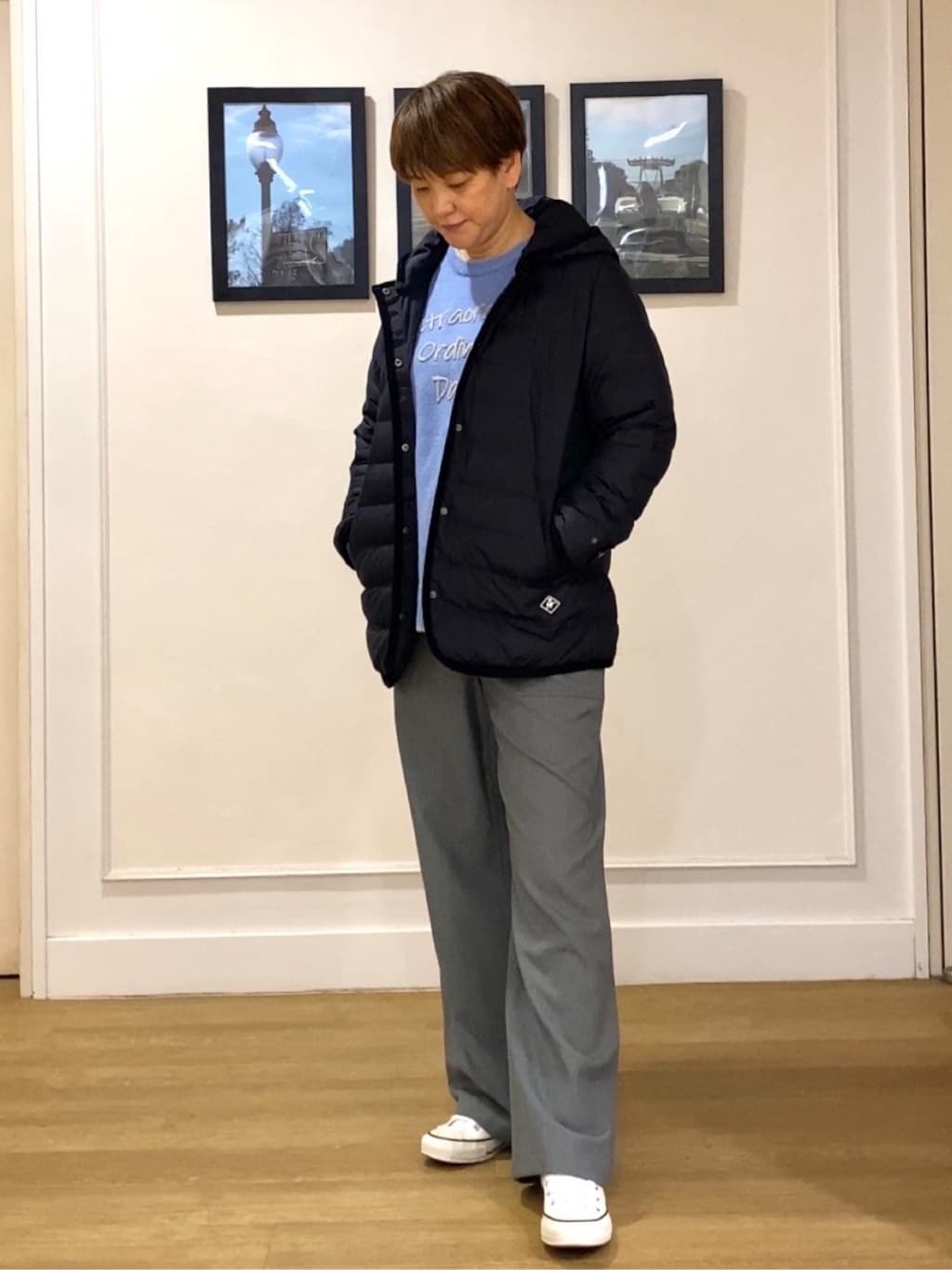 Hiroさんの「Dessin｜【撥水・2WAY】ミュラーダウンコートミドル丈」を使ったコーディネート