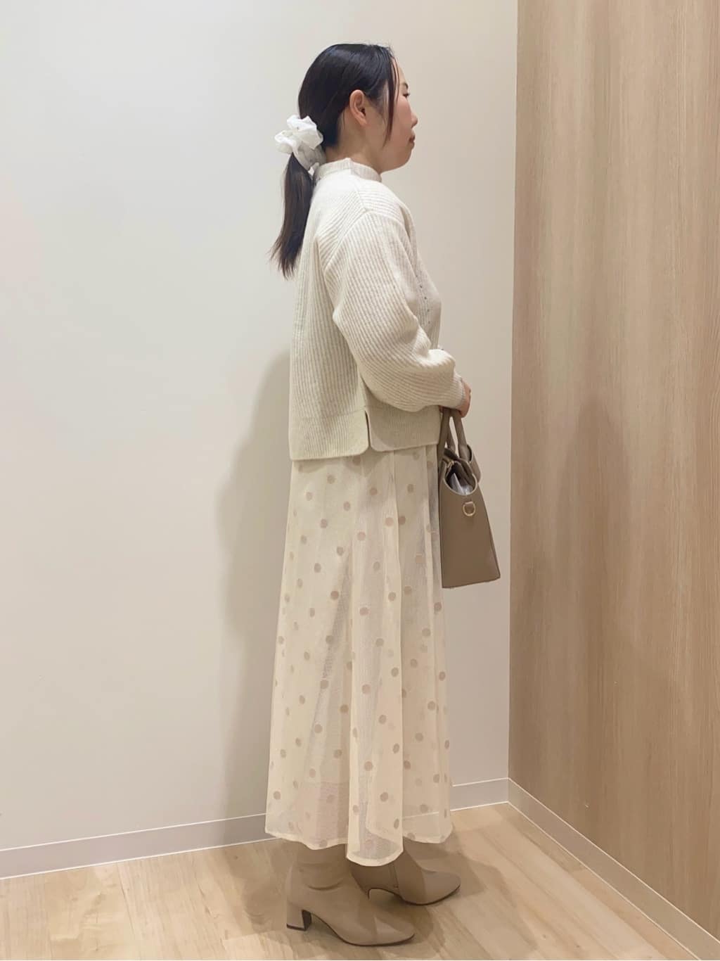 HANAさんの「grove｜【洗える】ふんわりウール混ボトルネックニット」を使ったコーディネート
