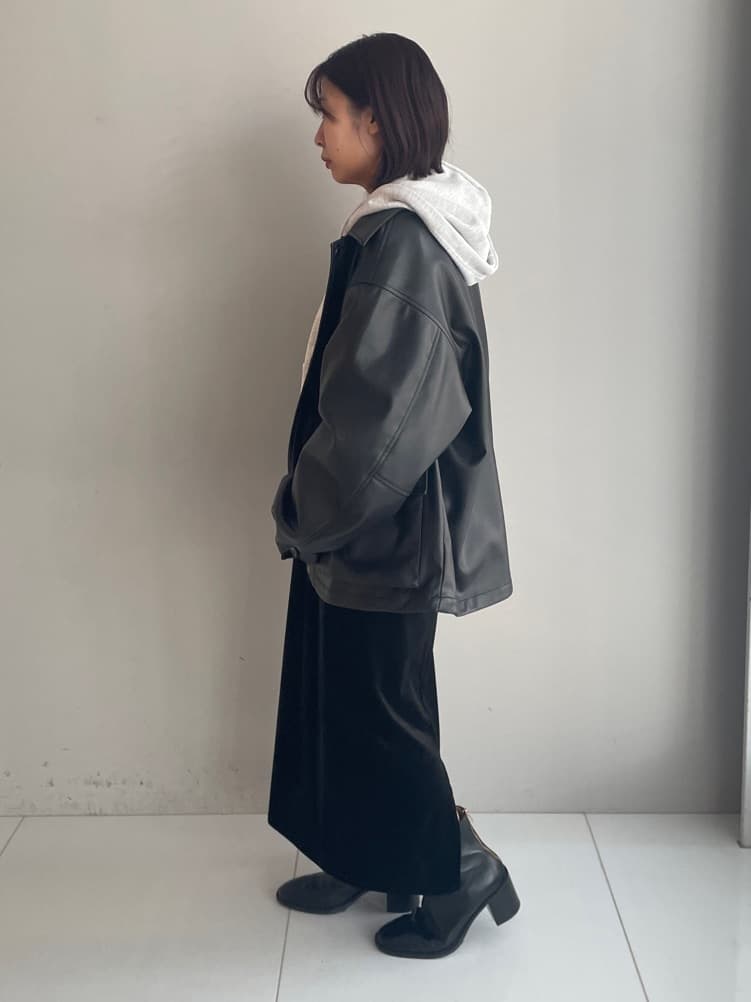 abeさんの「tk.TAKEO KIKUCHI｜シンセティックレザーフライトジャケット」を使ったコーディネート