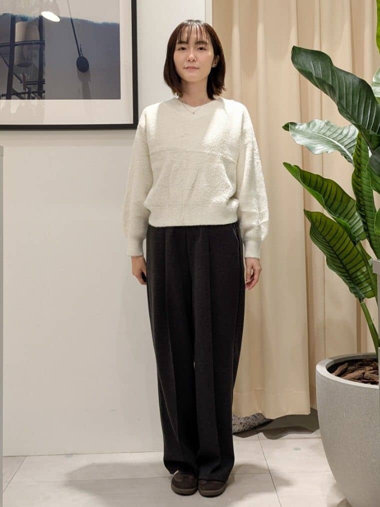 なめさんの「THE SHOP TK｜ジャージメルトンスタンドカラーコート」を使ったコーディネート