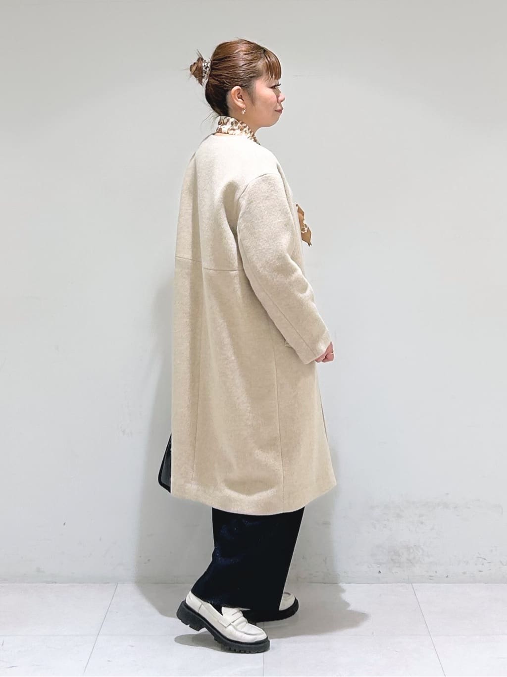 tsuyuさんの「INDIVI｜【軽量／ウール混】ライトフォルム ロングコート」を使ったコーディネート