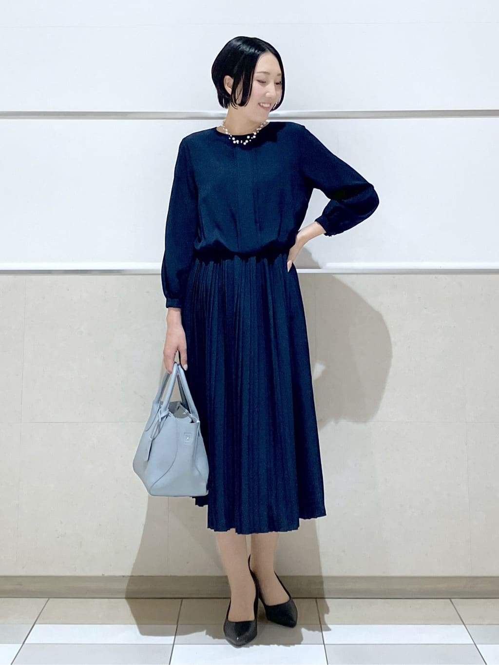 eriko さんの「Dessin｜ジョーゼットワンピース」を使ったコーディネート