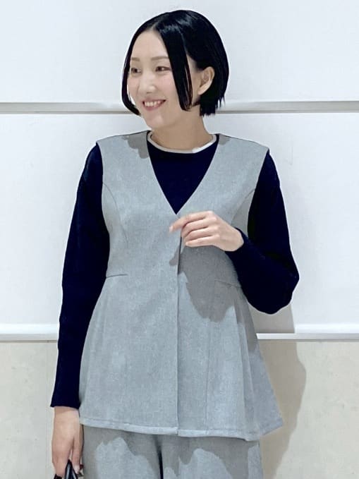 eriko さんの「Dessin｜【洗える】カシミヤブレンドスウェットライクニット」を使ったコーディネート