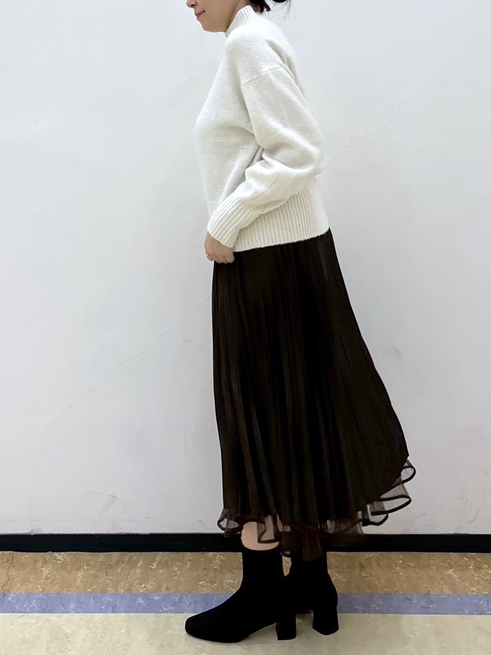 akariさんの「index｜リバーシブルチュールティアードフレアスカート【洗濯機OK】」を使ったコーディネート