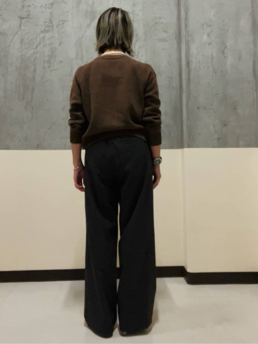 horiさんの「UNTITLED｜【セットアップ可/ゆったり】ウール混ラメニット」を使ったコーディネート