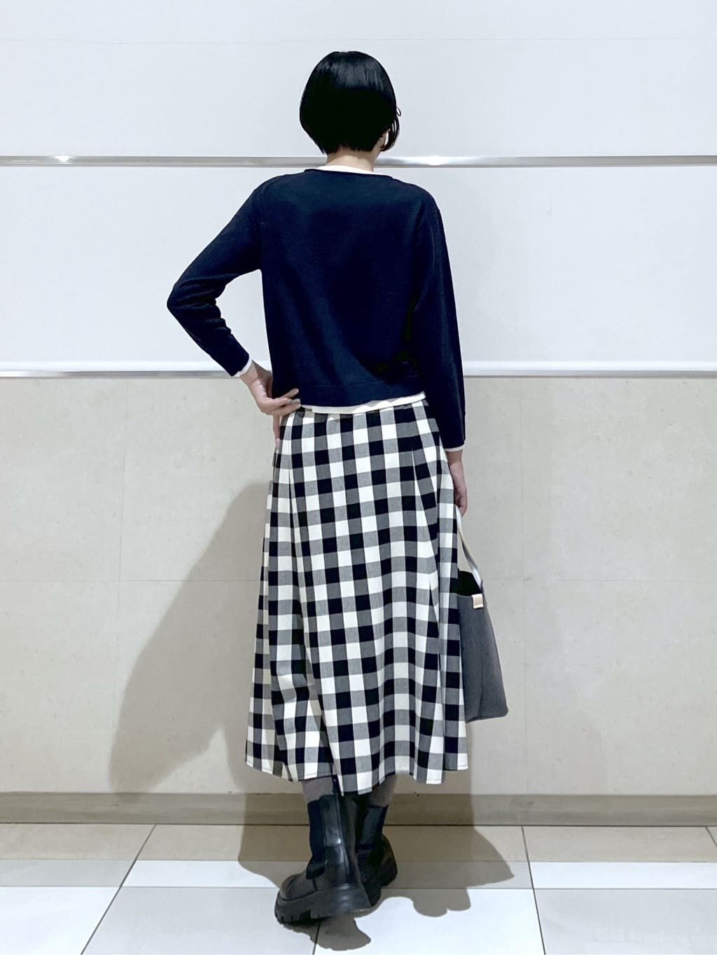 eriko さんの「Dessin｜【洗える】バイカラーカーディガン」を使ったコーディネート