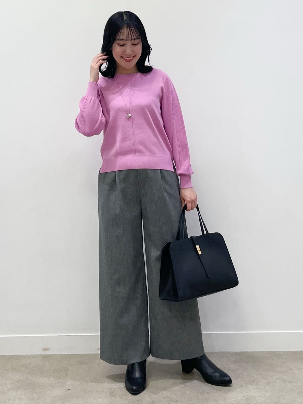 yukariさんの「Reflect｜【選べる6色／長く着られる◎】ボートネックニット」を使ったコーディネート