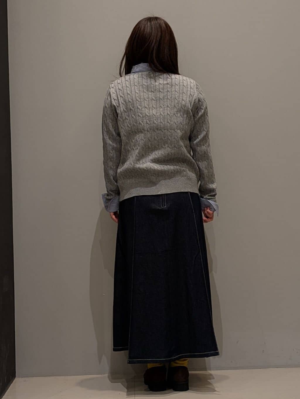 yukaさんの「THE SHOP TK｜クラシカルな装い ウールライクスタンドカラーコート」を使ったコーディネート