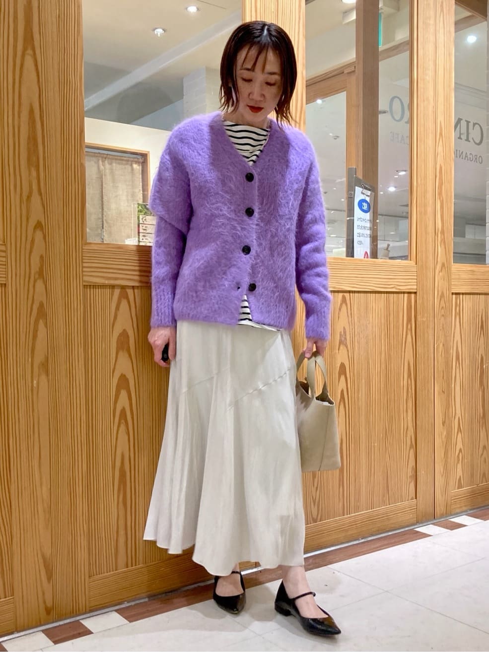 ゆうさんの「UNTITLED｜【ゆったり】アルパカ混シャギー カーディガン」を使ったコーディネート