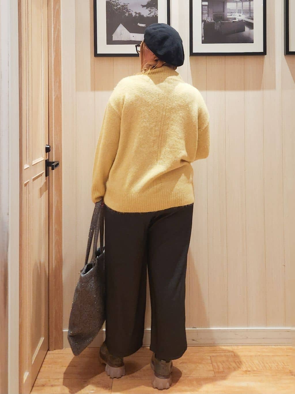 れーやんさんの「SHOO･LA･RUE｜【洗濯機可/S-LL】インせず着られる ふわふわハイネックニット」を使ったコーディネート