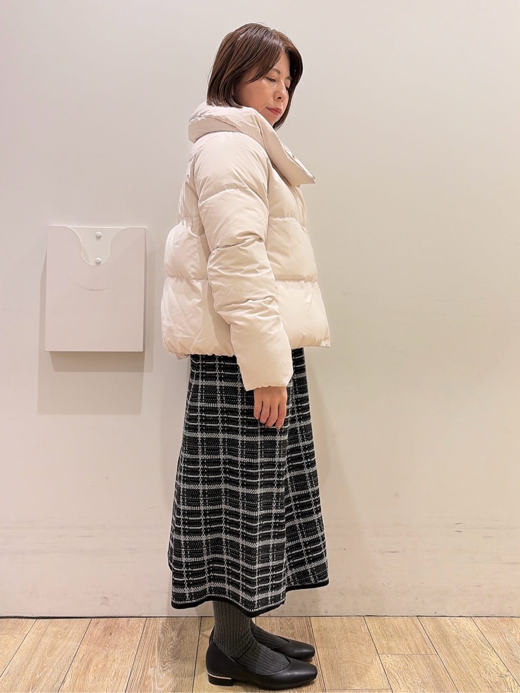 YUKOさんの「index｜KAWADAダウンショートコート【撥水／洗濯機OK／静電気防止裏地】《XS～LL》」を使ったコーディネート