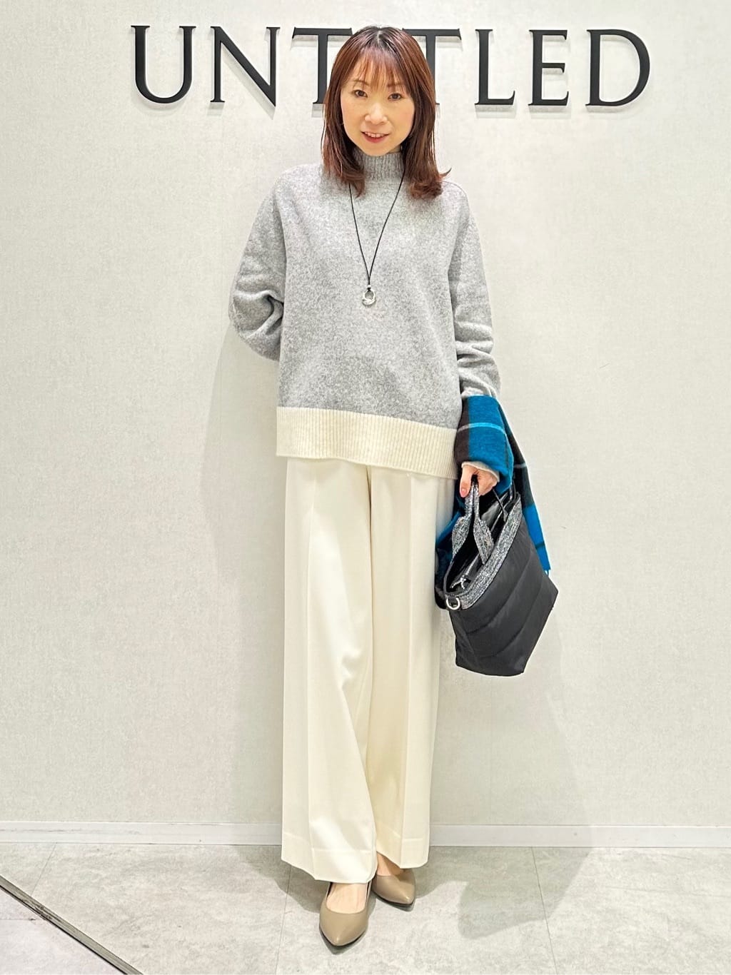 Miwaさんの「UNTITLED｜【8色展開/洗える】ウールカシミヤ ハイネックニット」を使ったコーディネート