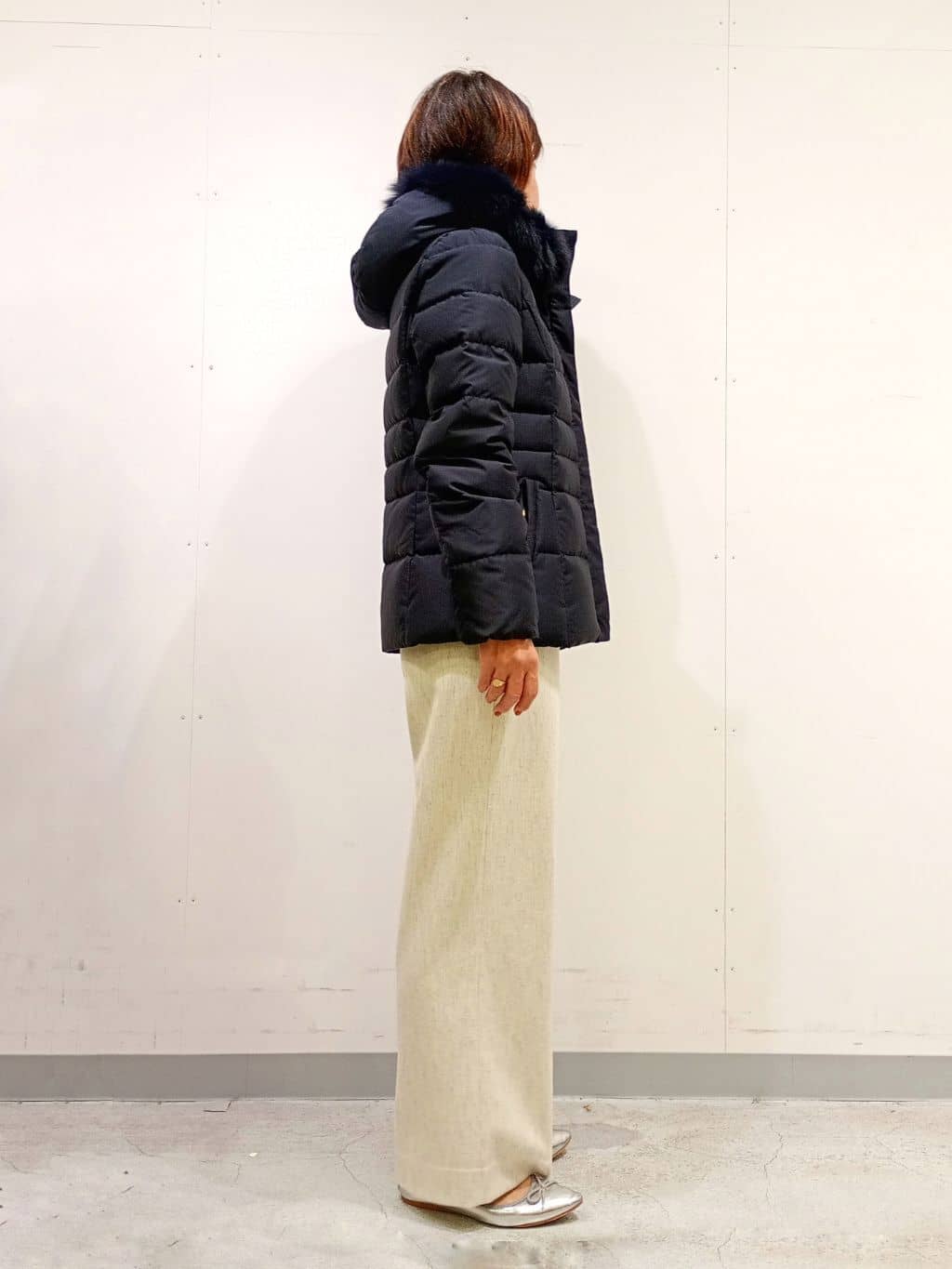 Kさんの「INDIVI｜【名品／撥水／抗菌防臭】ショート丈リサイクルダウンコート」を使ったコーディネート