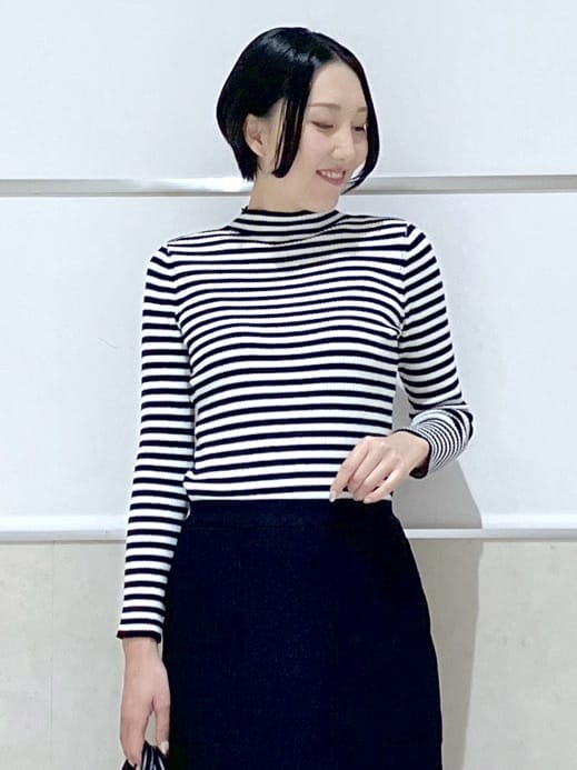 eriko さんの「Dessin｜【洗える】リブタートルネックニット」を使ったコーディネート