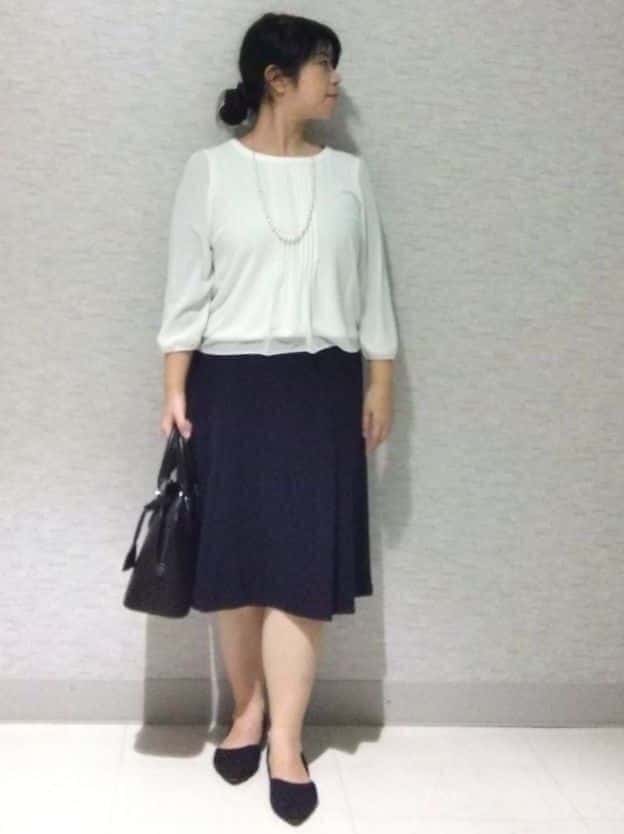 sakoさんの「Reflect｜【SS-4Lサイズ／通勤／セットアップ可】ノーカラージャケット」を使ったコーディネート