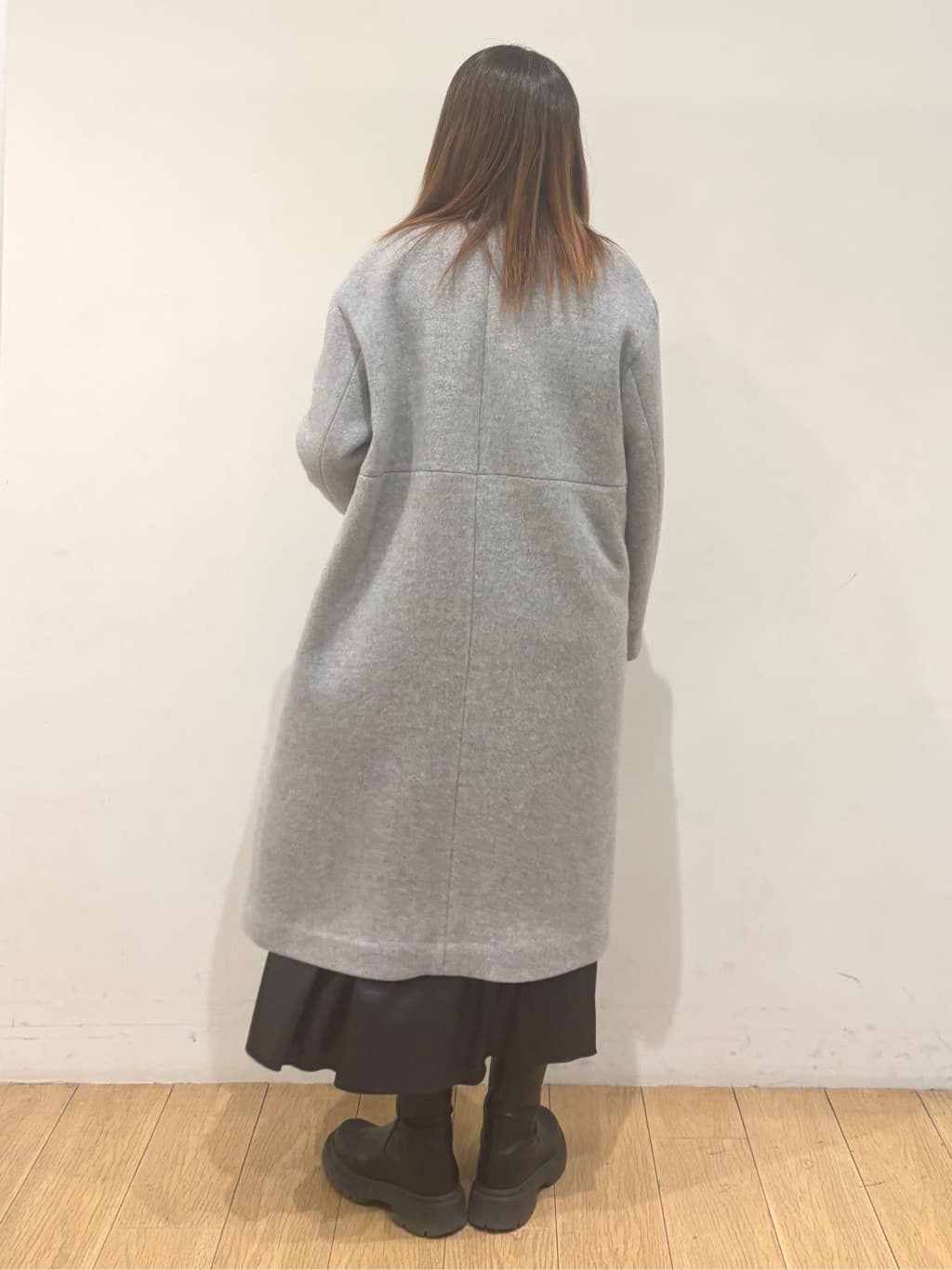 mikkoさんの「INDIVI｜【軽量／ウール混】ライトフォルム ロングコート」を使ったコーディネート