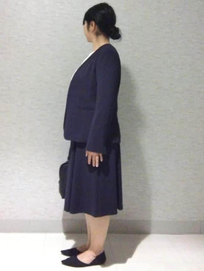 sakoさんの「Reflect｜【SS-4Lサイズ／通勤／セットアップ可】ノーカラージャケット」を使ったコーディネート