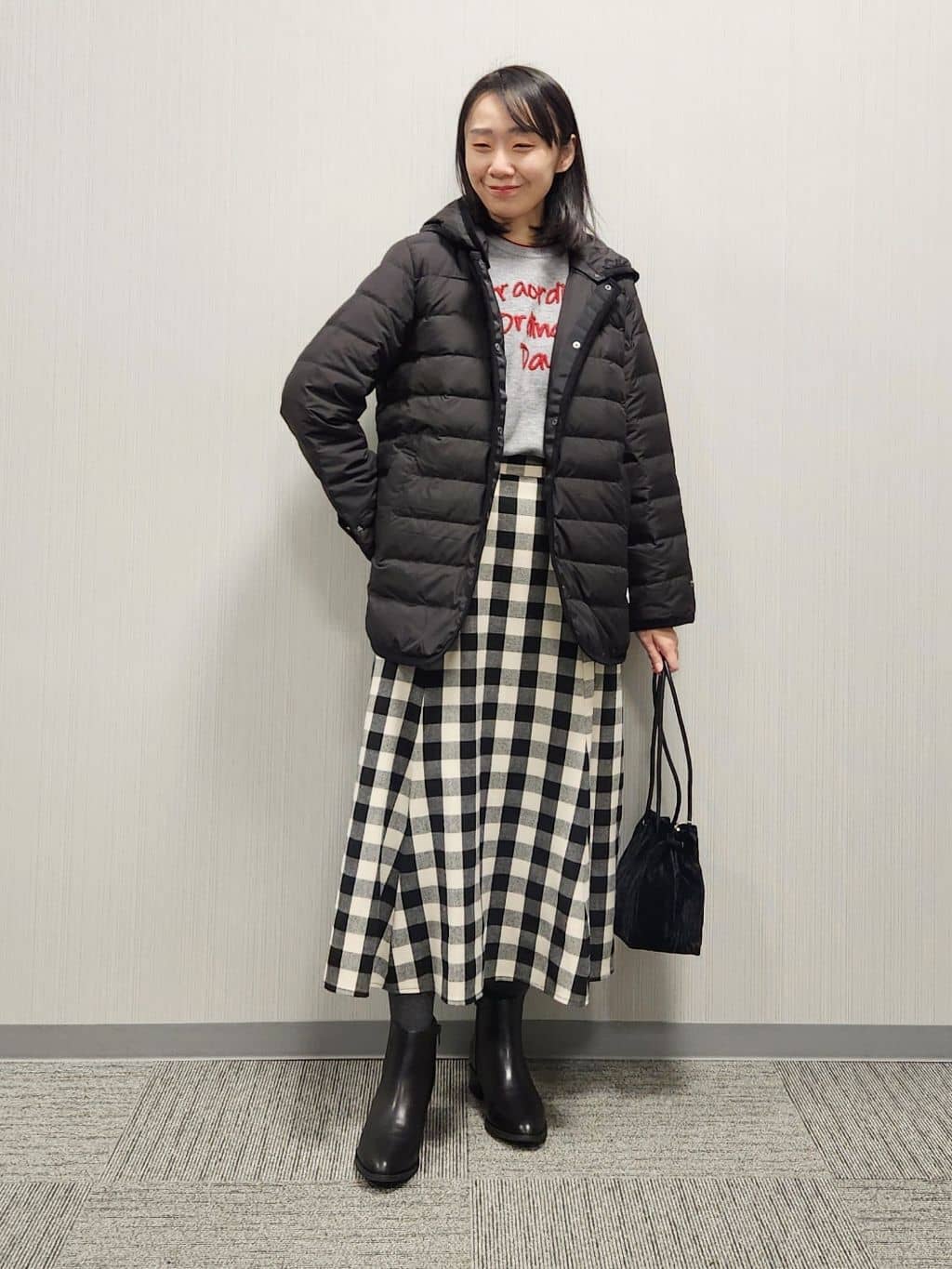 naraさんの「Dessin｜【撥水・2WAY】ミュラーダウンコートミドル丈」を使ったコーディネート