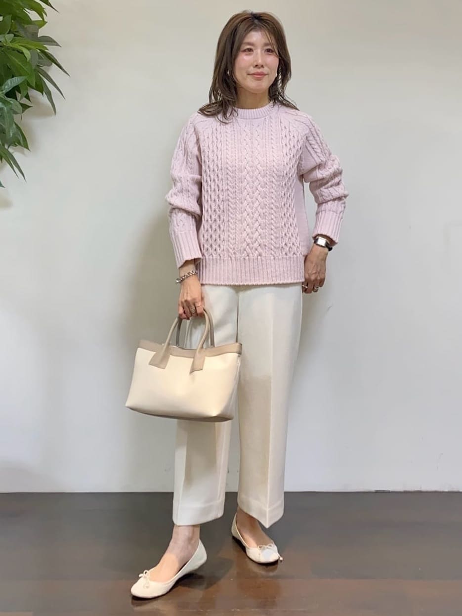 tomoさんの「UNTITLED｜【洗える】スポンディッシュ ケーブル柄ニット」を使ったコーディネート