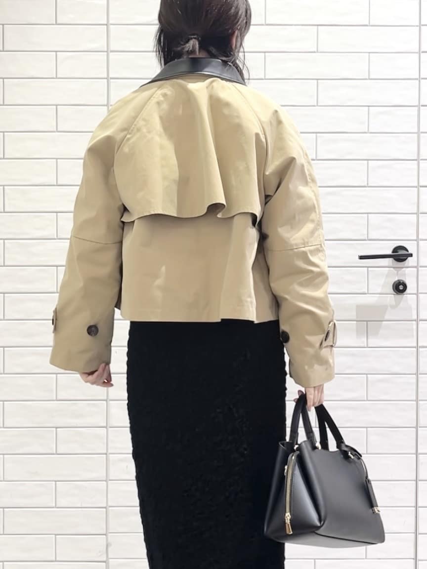 しおりさんの「OPAQUE.CLIP｜ショルダータックショートニット【洗濯機OK】」を使ったコーディネート