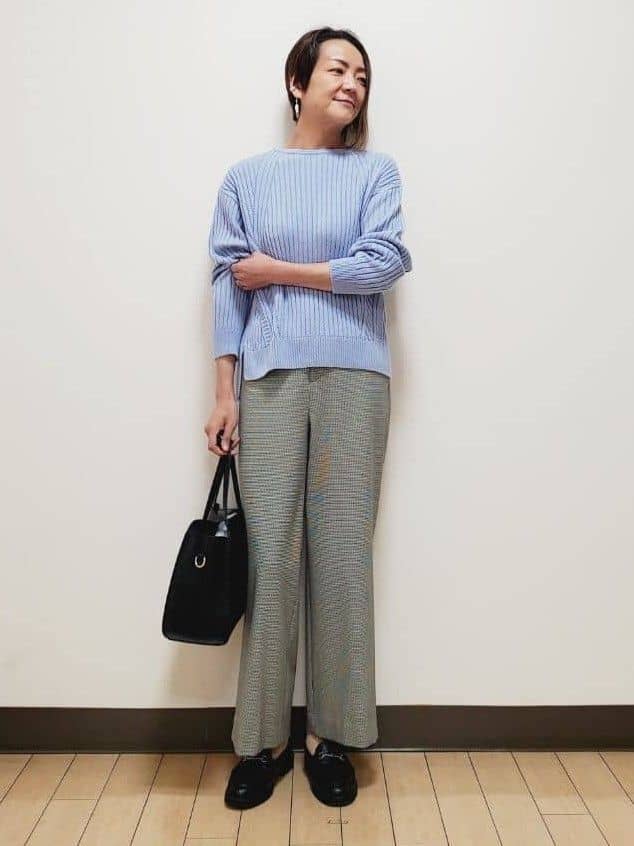 yuuさんの「Reflect｜【ゆったり着られる◎】ワイドリブニットプルオーバー」を使ったコーディネート