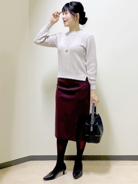  beni_gingerさんの「Reflect｜【ほんのりラメ感◎】ケーブル柄ニット」を使ったコーディネート