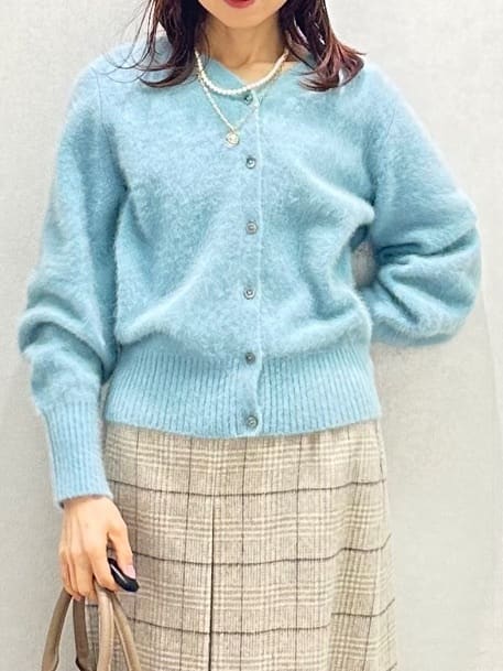 Miwaさんの「UNTITLED｜【ふんわり/タイト見え】グレンチェックスカート」を使ったコーディネート