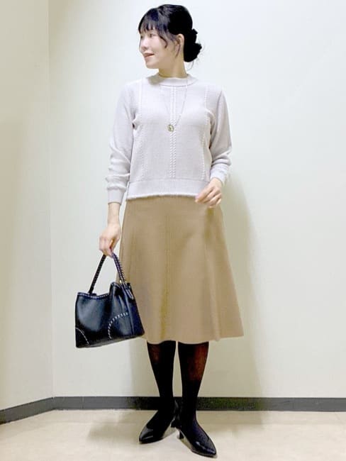  beni_gingerさんの「Reflect｜【ほんのりラメ感◎】ケーブル柄ニット」を使ったコーディネート
