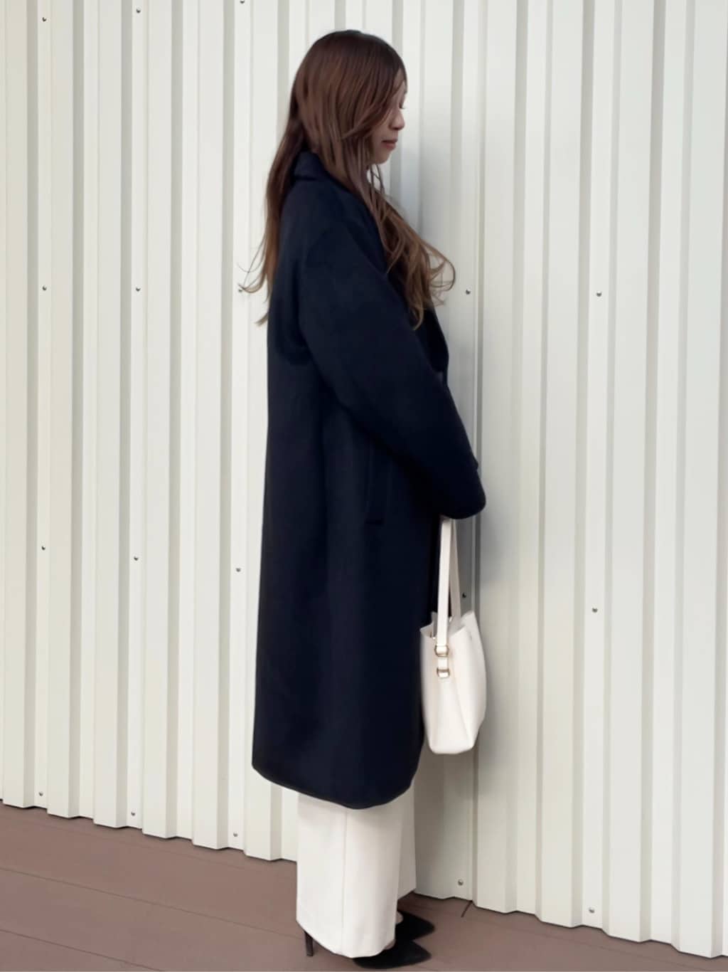 Ramuさんの「OPAQUE.CLIP｜サイド編地切替ニットトップス／セットアップ対応【洗濯機OK】」を使ったコーディネート