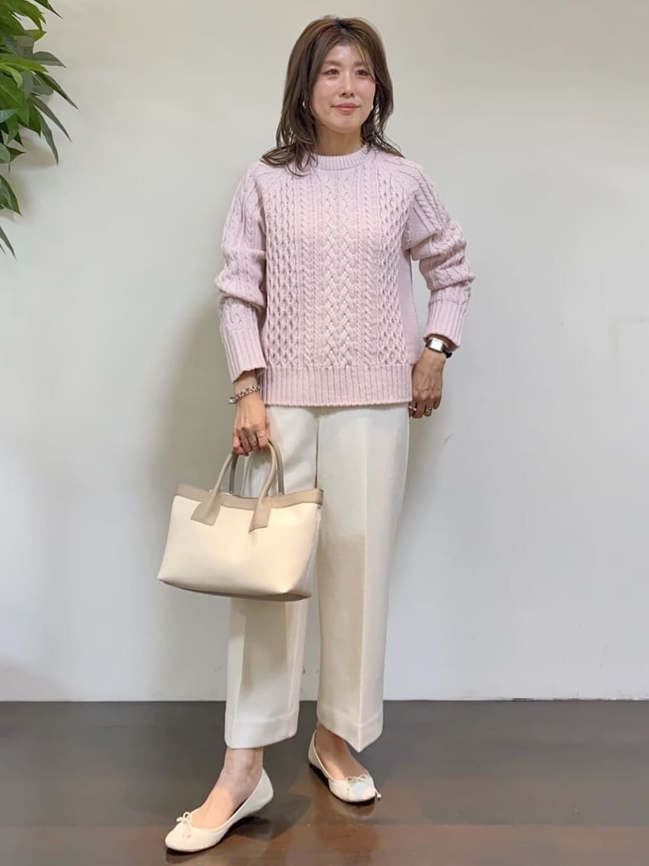 tomoさんの「UNTITLED｜【洗える】スポンディッシュ ケーブル柄ニット」を使ったコーディネート