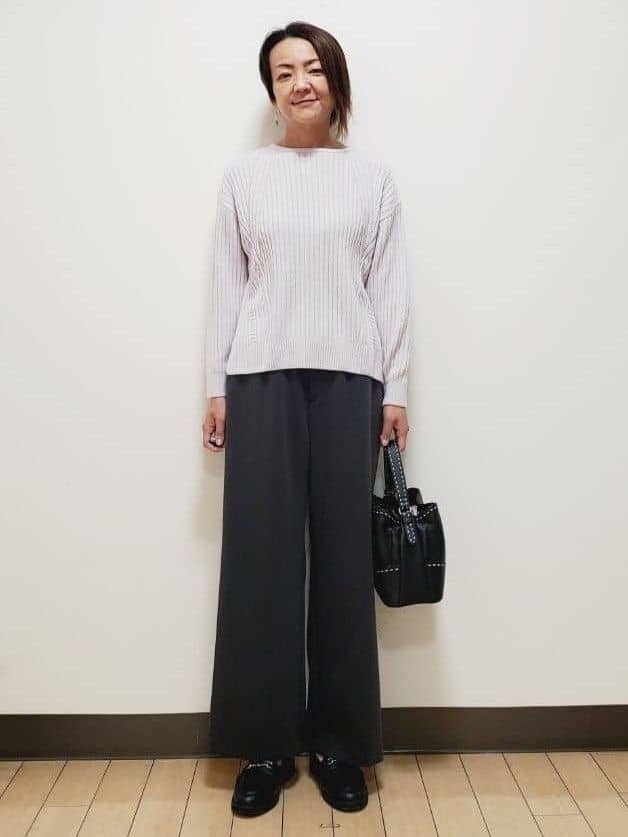 yuuさんの「Reflect｜【ゆったり着られる◎】ワイドリブニットプルオーバー」を使ったコーディネート