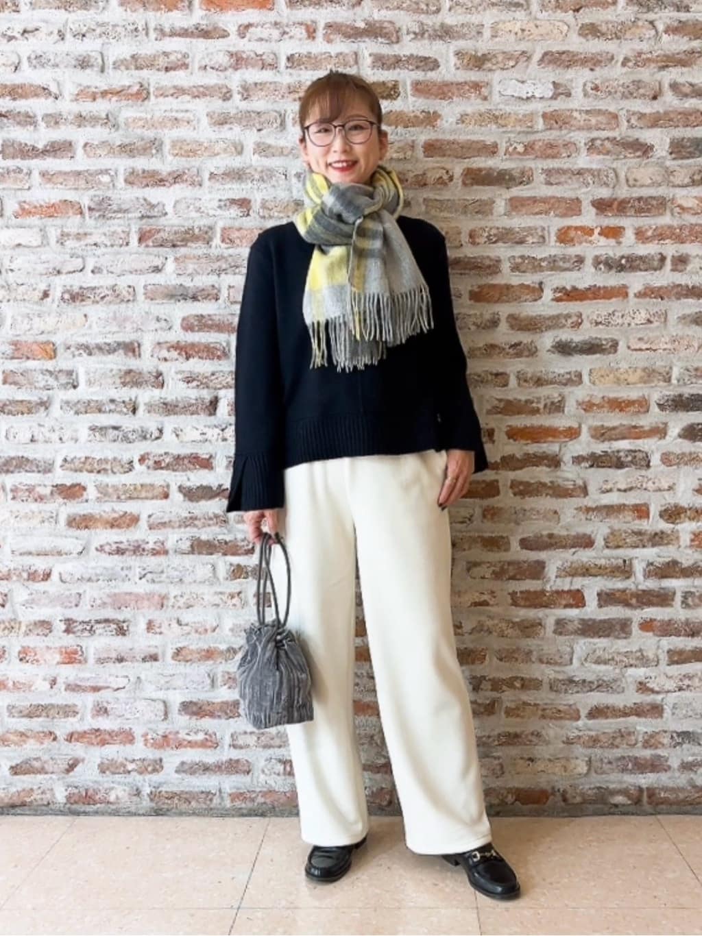 Yasucoさんの「Dessin｜【洗える】センタータックラインハイネックニット」を使ったコーディネート