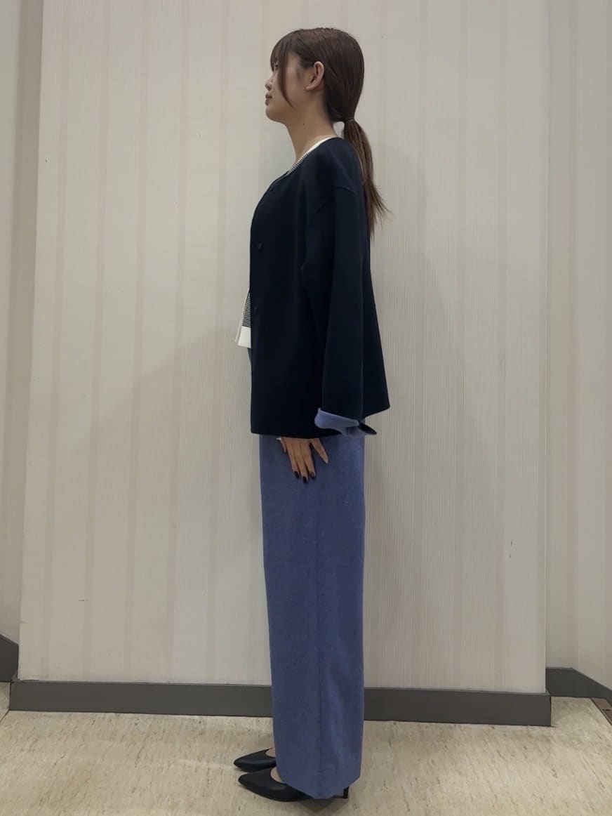 ちひさんの「INDIVI｜【褒められパンツ／ウール混】ウォームウール ワイドパンツ」を使ったコーディネート
