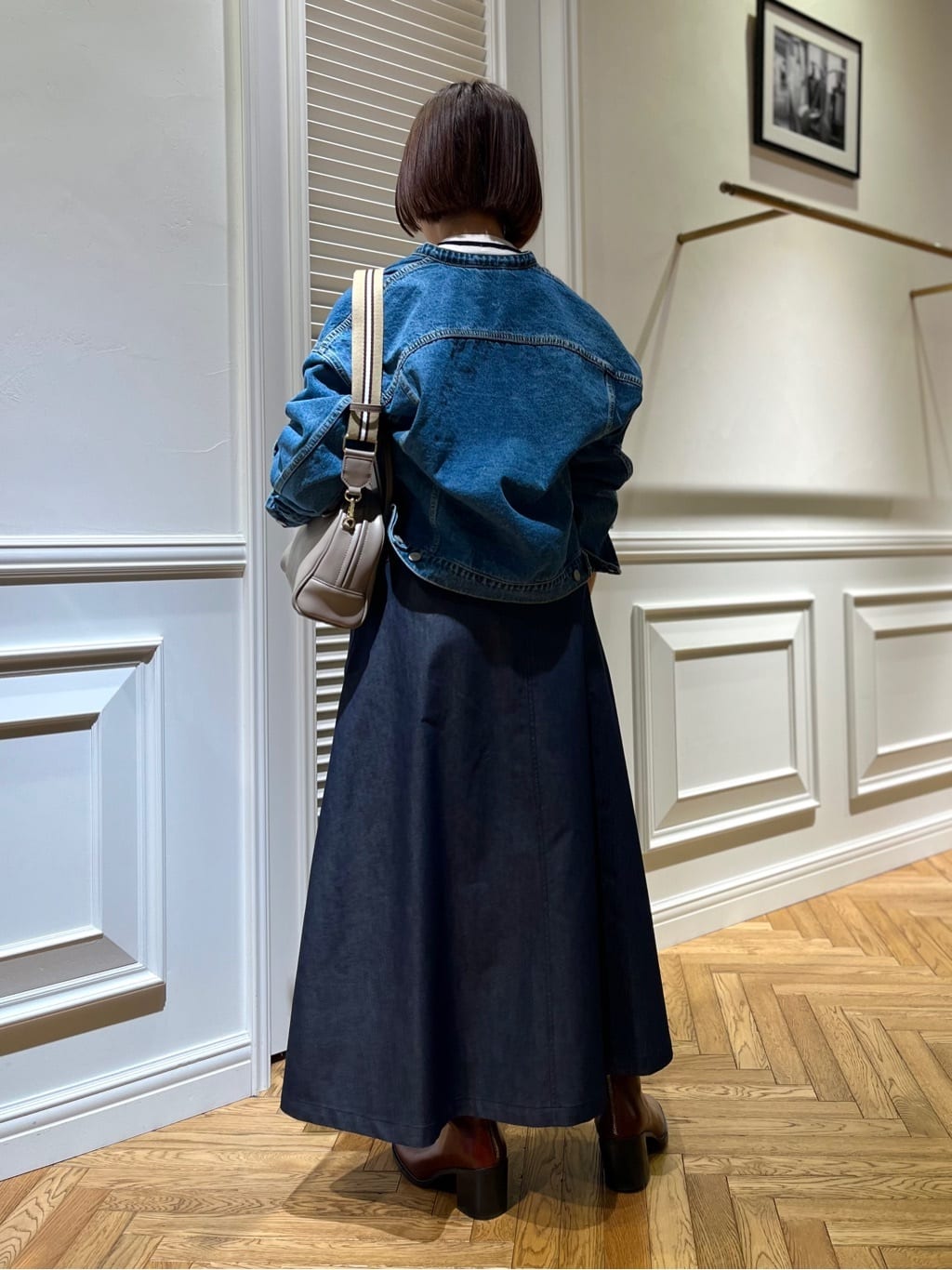 つじ まこさんの「DRESSTERIOR｜◆ストレッチフルニードルボーダーニット」を使ったコーディネート