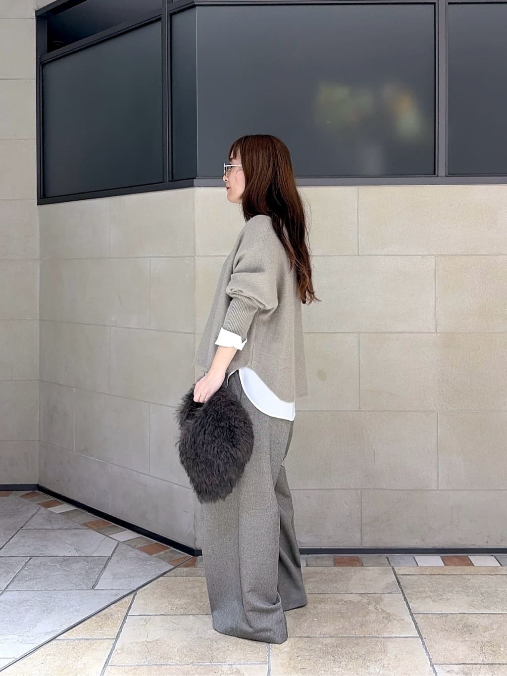 よねさんの「INDIVI｜【洗える】ヘアリーフォルムニット」を使ったコーディネート