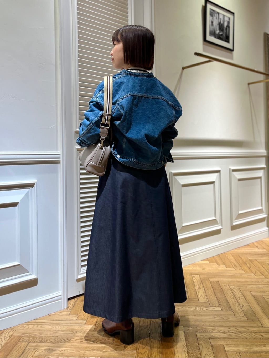 つじ まこさんの「DRESSTERIOR｜◆ストレッチフルニードルボーダーニット」を使ったコーディネート