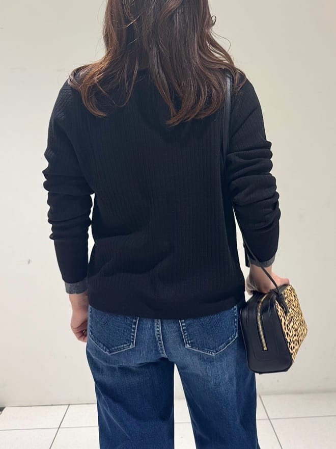 そんさんの「INDIVI｜【トレンド】衿付きワイドリブニット」を使ったコーディネート