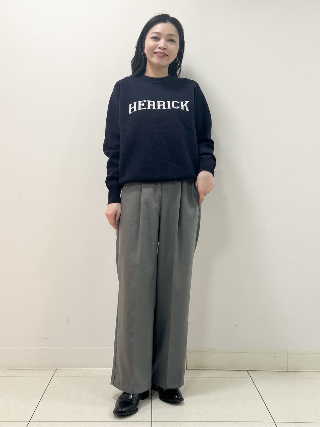 Kaiさんの「Dessin｜【洗える】裏起毛セミワイドツイルパンツ」を使ったコーディネート