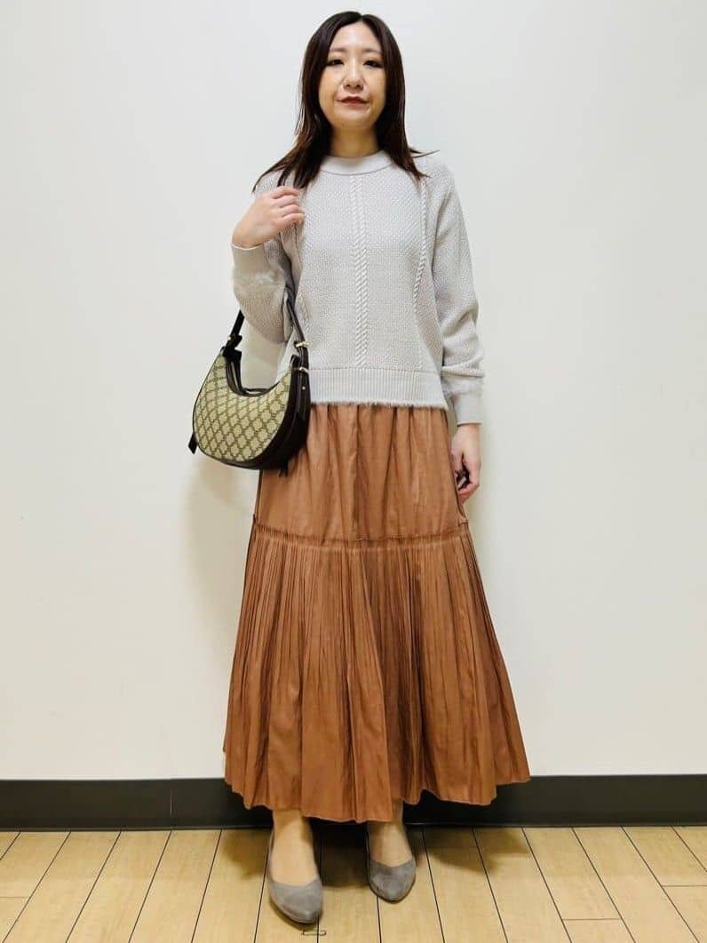 miiiさんの「Reflect｜【腰周りすっきり◎】プリーツギャザースカート」を使ったコーディネート