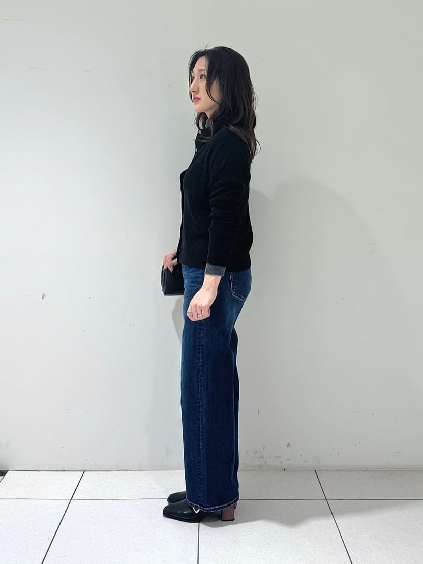 そんさんの「INDIVI｜【トレンド】衿付きワイドリブニット」を使ったコーディネート