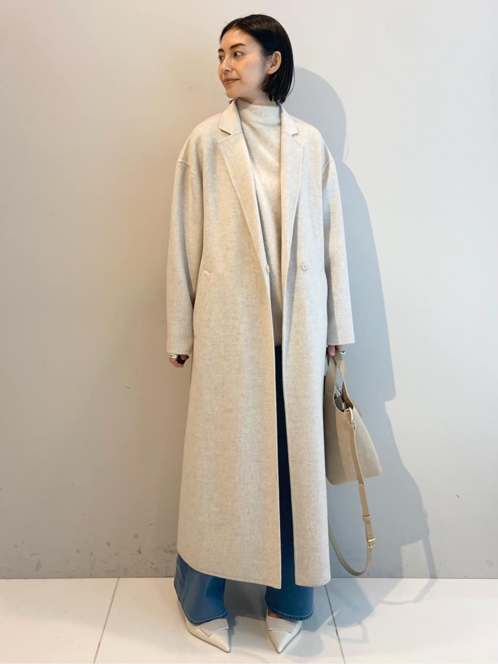 AYAさんの「UNTITLED｜【ロング丈/軽やか】テーラード　リバーコート」を使ったコーディネート