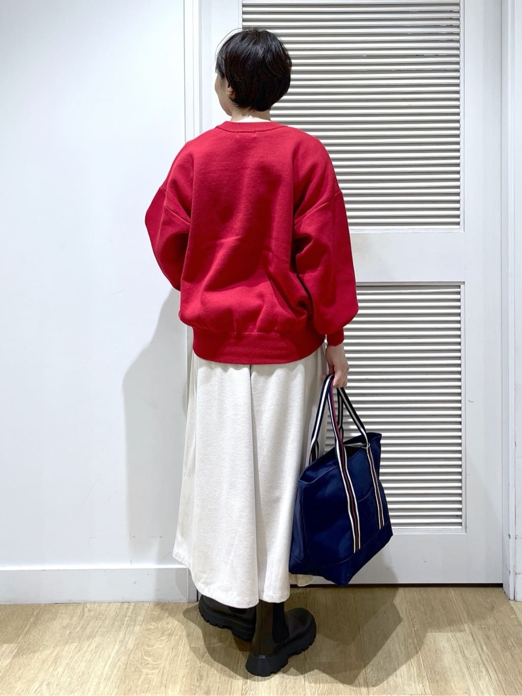 Miyazakiさんの「Dessin｜【洗える】Dサガラ刺繍ワッペン付きニット」を使ったコーディネート