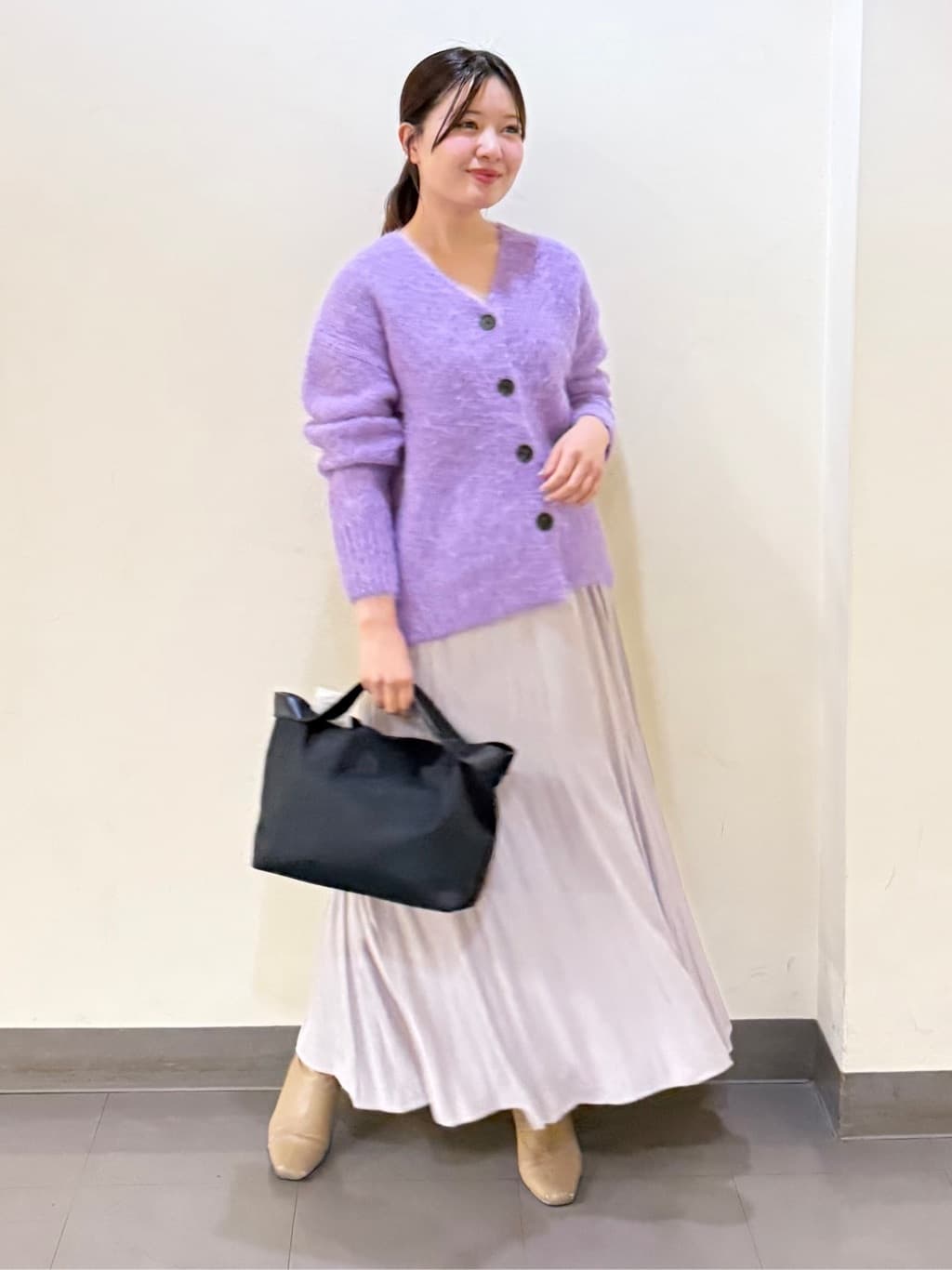 いくみさんの「UNTITLED｜【日本製／通勤／フォーマル】カシミヤ混ノーカラーコート」を使ったコーディネート