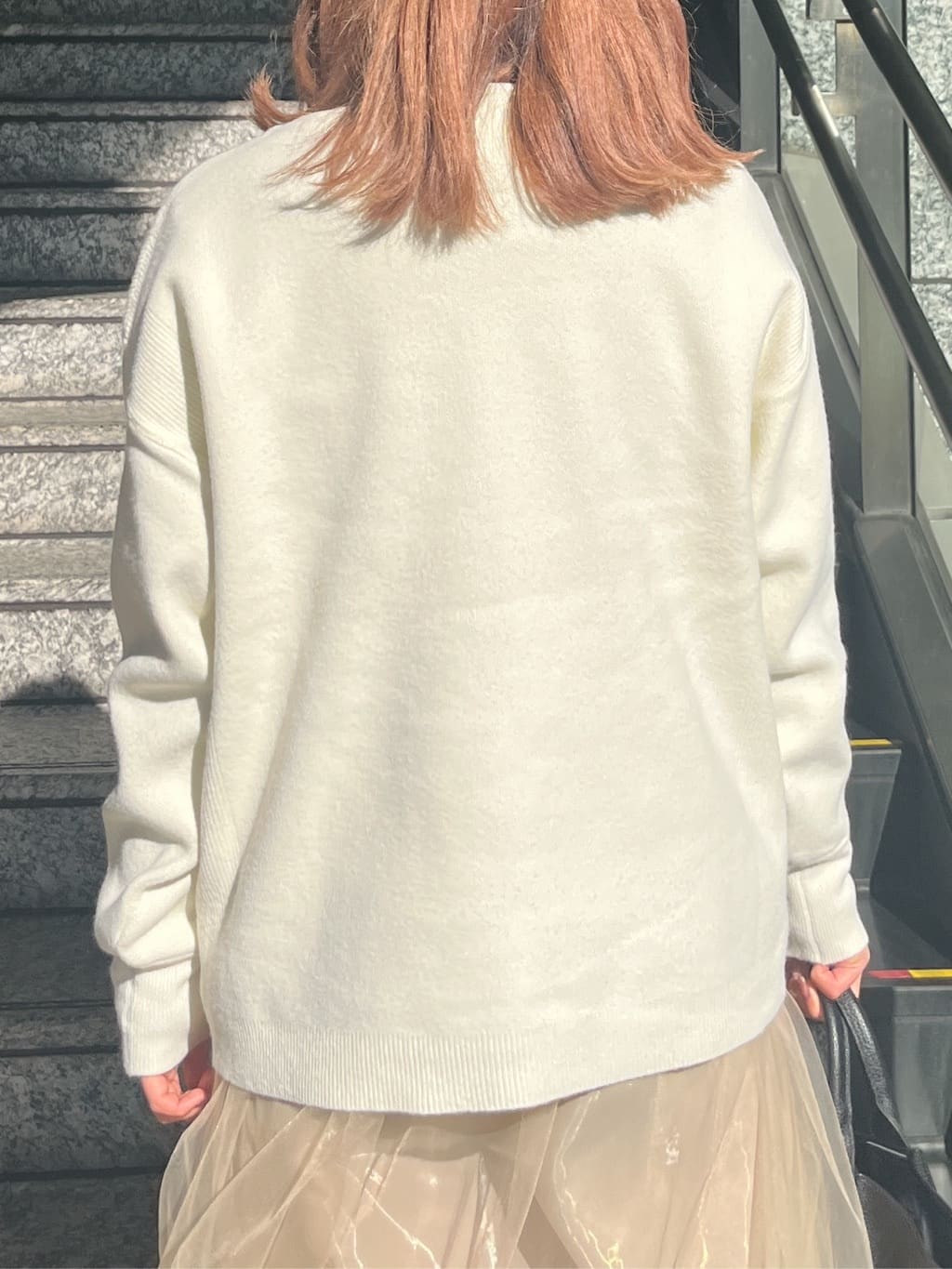 HANNAさんの「OPAQUE.CLIP｜サイド編地切替ニットトップス／セットアップ対応【洗濯機OK】」を使ったコーディネート