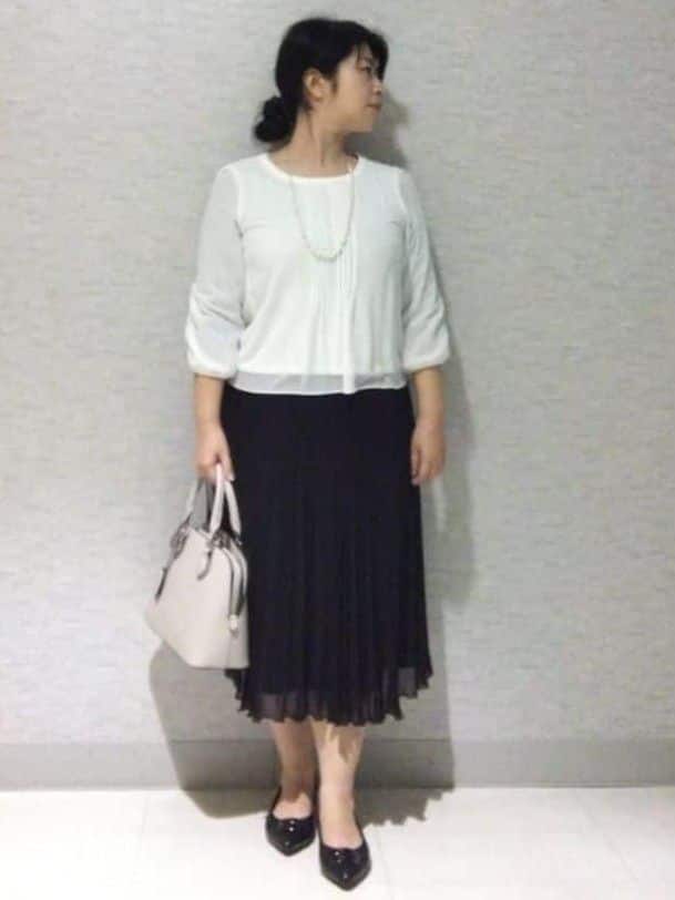 sakoさんの「Reflect｜【SS-4Lサイズ／通勤／セットアップ可】ノーカラージャケット」を使ったコーディネート
