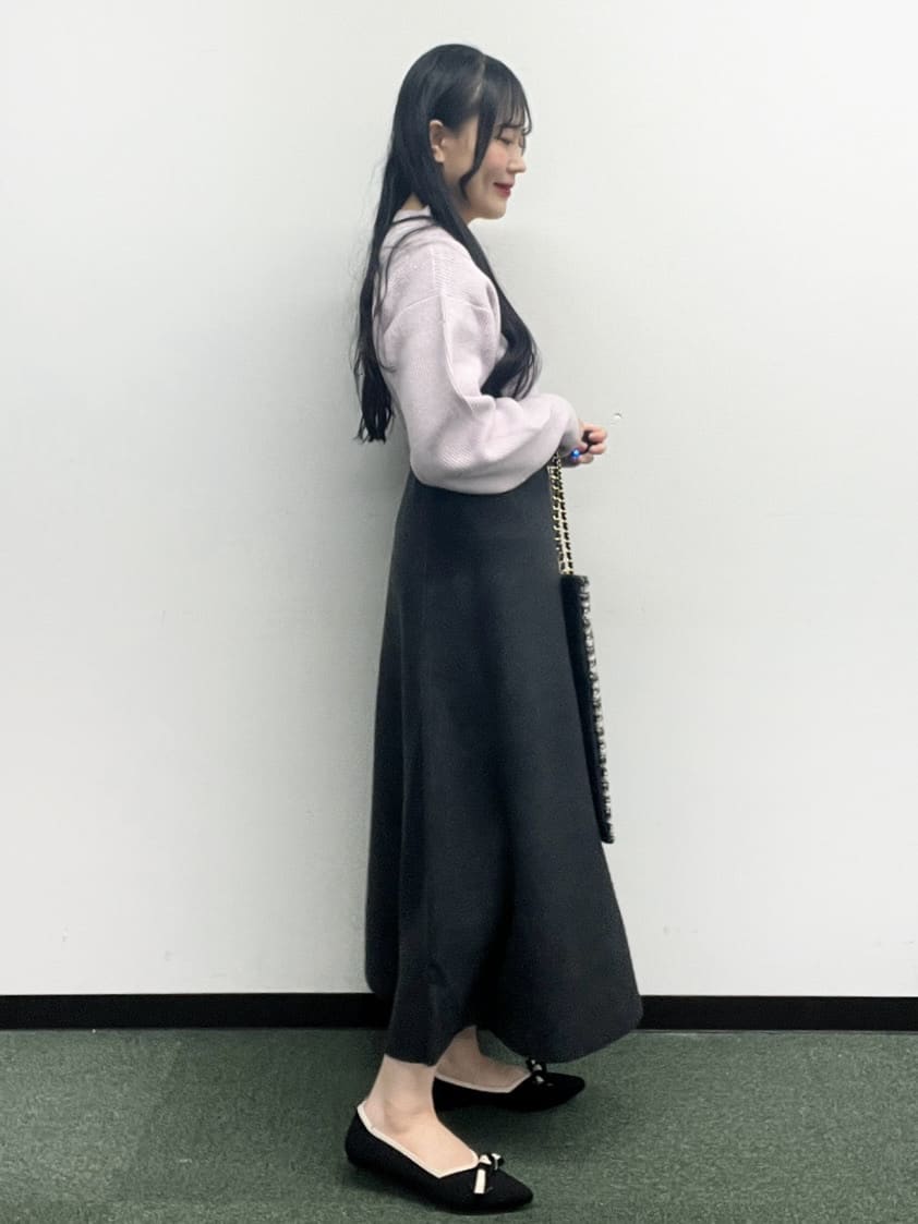 Hitomiさんの「index｜ニットフレアスカート／セットアップ対応【洗濯機OK】」を使ったコーディネート