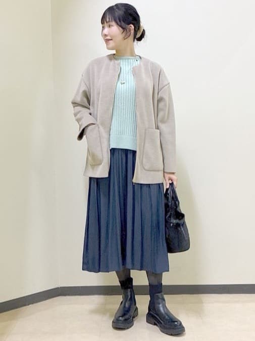  beni_gingerさんの「Reflect｜【体型カバー／ゆったり着られる◎】リラクシーパイルコート」を使ったコーディネート