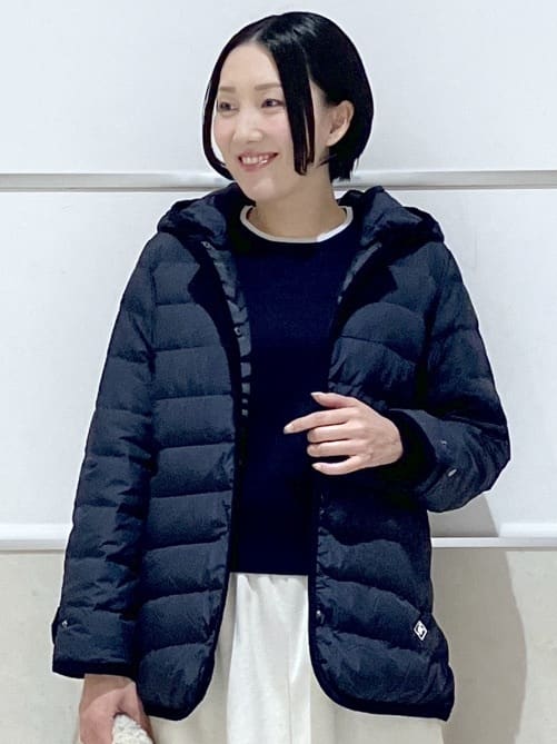 eriko さんの「Dessin｜【撥水・2WAY】ミュラーダウンコートミドル丈」を使ったコーディネート